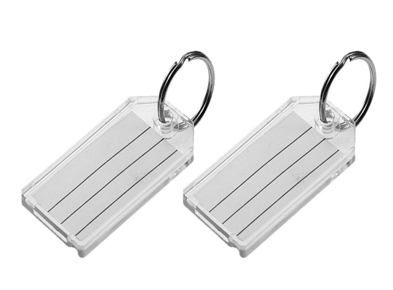 Lucky Line Extra Strength Key Tag with Split Ring; Clear, 2 Pack (20402) - Image 1